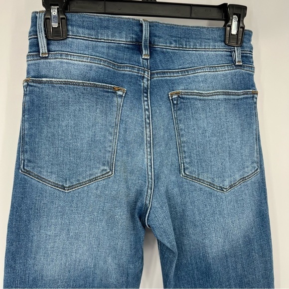 FRAME Denim Le High‎ Straight Jean In Laskey Rips Women's Size 27 - Picture 4 of 14